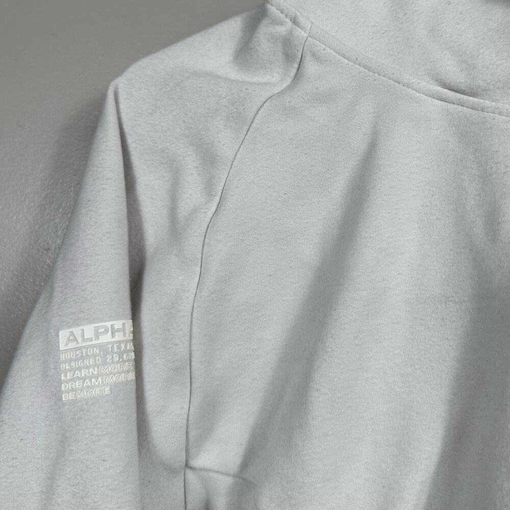 Alphalete Identity Pro Crop Hoodie - Ivory White Size Small - Picture 4 of 5